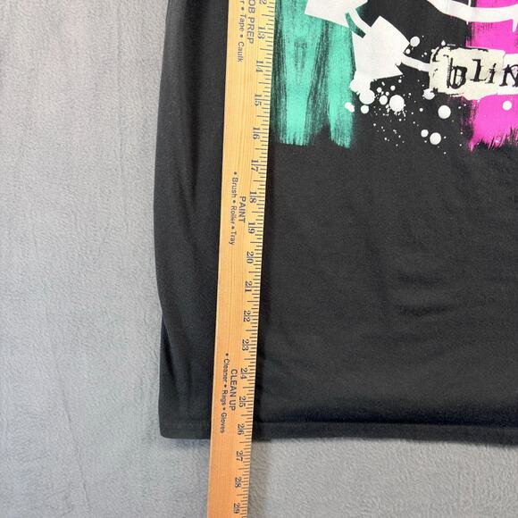 Blink 182 Band T-Shirt Men's Medium Black Short Sleeve "X-eyes" Logo Y2K Smiley - Picture 4 of 6